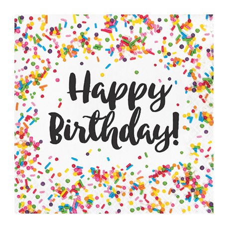 Tovaglioli Happy Birthday Confetti