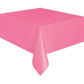 Bright Pink Plastic Tablecover