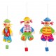Wood Clown Puppet 3 assorted colors