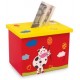 Wood Piggy Bank Red
