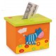 Wood Piggy Bank Orange