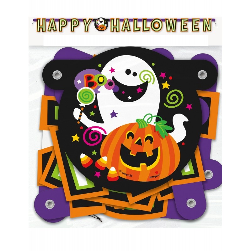 JeoPoom Happy Halloween Banner Banner di Buon Halloween Hallowen Decorazioni Elementi di Zucca