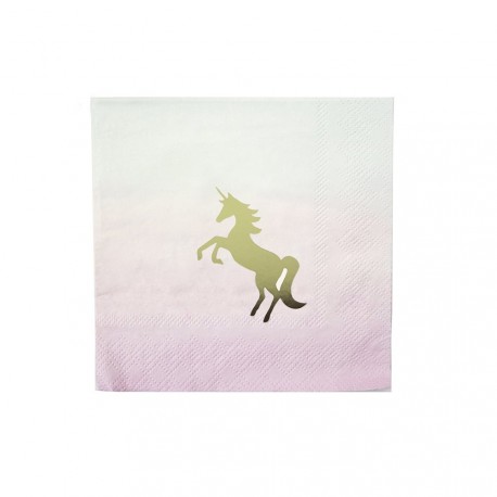 Unicorn Pink and Gold Napkins