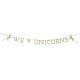 Ghirlanda "We Love Unicorns" per festa tema Unicorno