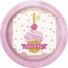 Pink and Gold Dessert Plates
