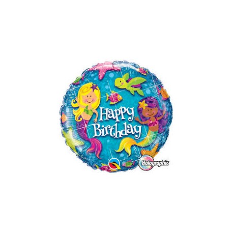 Mermaids Holographic Foil Balloon