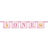Festone  Pink and Gold "One" per Festa Primo Compleanno Bimba