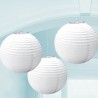 Lanterne Rotonde Bianco 3pz