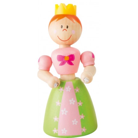 Wooden flexible Princess - green skirt