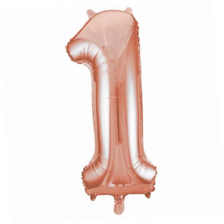 Palloncino foil gigante 1 anno Oro Rosa