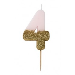 Gold Glitter Candle 4
