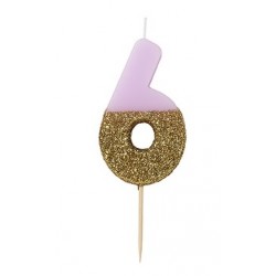 Gold Glitter Candle 6
