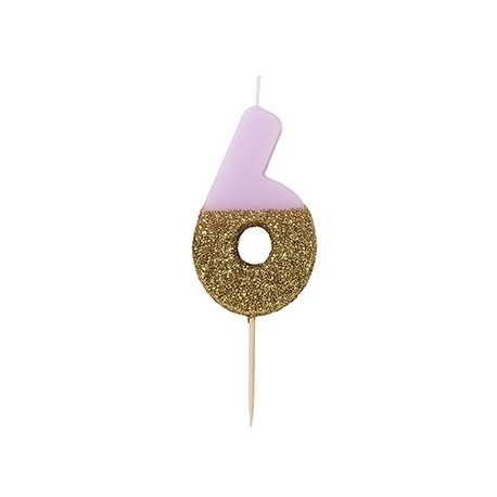 Gold Glitter Candle 6
