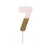 Candelina Glitter Oro 7 Anni