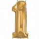 Palloncino gigante foil Oro numero 1