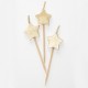 Golden Stars Pick Candles 6pc
