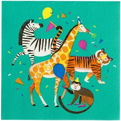 Tovaglioli Party Animals per festa tema Giungla