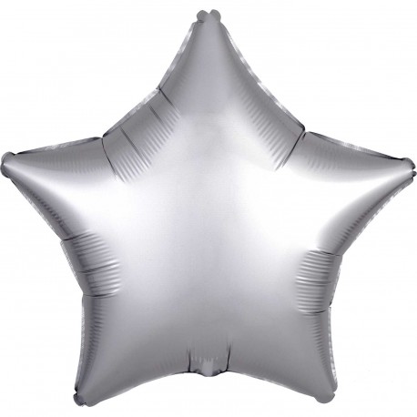 Satin Platinum Star Foil Balloon