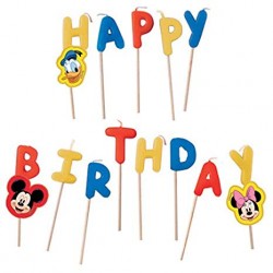 Mickey Mouse Happy Birthday Candles Set