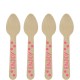 Cucchiaini in legno a pois rosa
