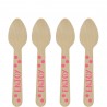Cucchiaini in legno a pois rosa