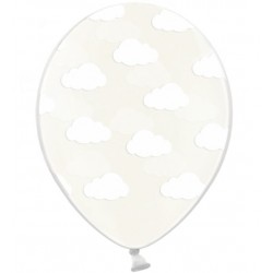 Crystal clear with clouds balloons 5pc