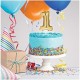 Gold Foil Balloon 1st Birthday Cake Topper