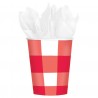 Red Gingham Cups - Picnic Party