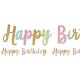 Glitter Pastel Happy Birthday Banner