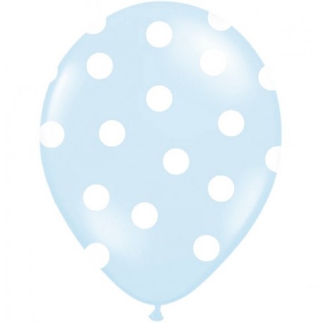 Light Blue Dots Balloons