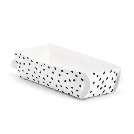 Contenitori bianco a pois neri