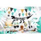 Crystal clear with black dots balloons - Dino Party Range