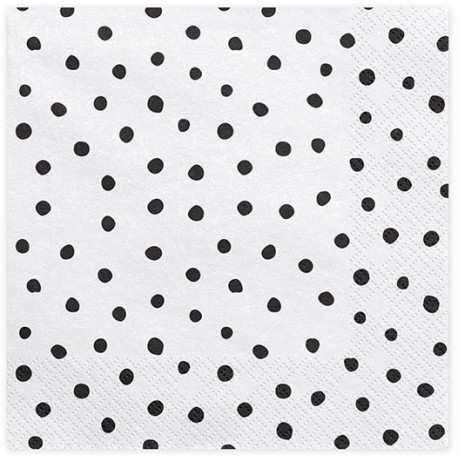 White and black dots Napkins