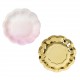 Pastel Pink and Foil Gold Plates Assorted