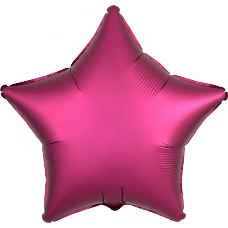 Satin Bright Pink Star Foil Balloon