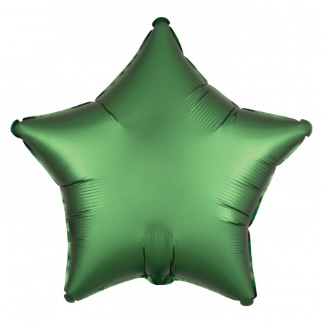 Palloncino foil satinato Stella Verde Smeraldo