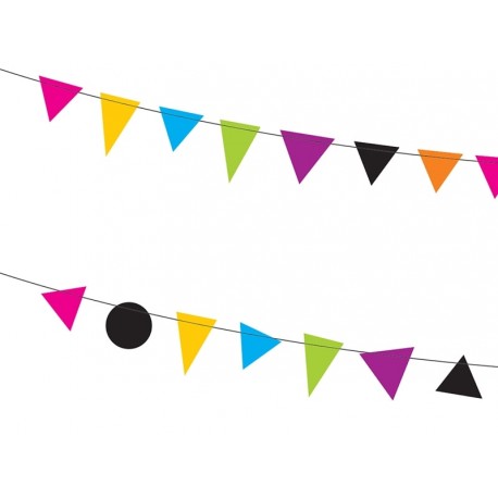 Multicolor flags banner