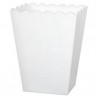 White Rectangular Scaloped plastic Candy Container
