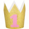 First Birthday Pink Glitter Crown