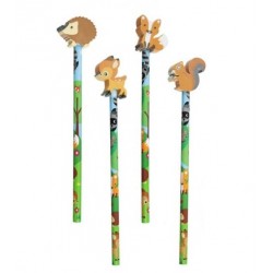 Set Pencil with rubber Woodland 4pc