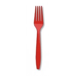 Red Plastic Forks 24pc