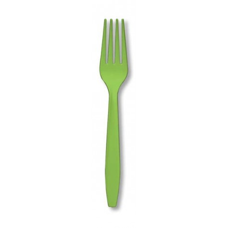 Green Plastic Forks 24pc