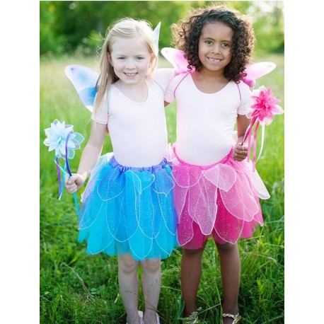 Pink Fairy Costume with skirt, wings and wand
