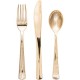 Metallic Gold coloured Assorted Cutlery 24pc