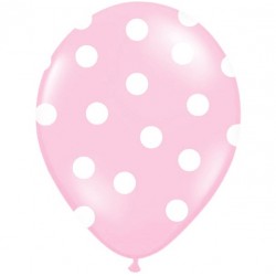 Pastel Pink Dots Balloons 5pc