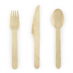 Wooden Cutlery 18pc