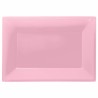 Pastel Pink Plastic Serving Platters 3pc