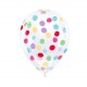 Multicolor Confetti Clear Balloons