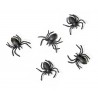 Set of 10 black plastic Spiders