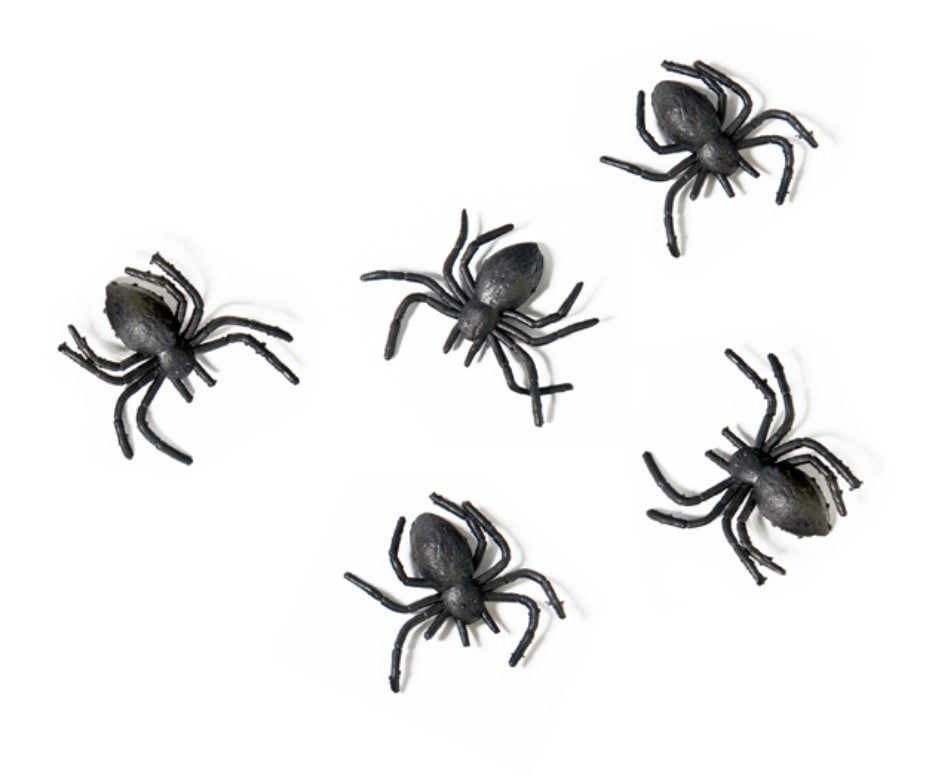 nero colore 25 ragni decorativi per Halloween 2 cm 